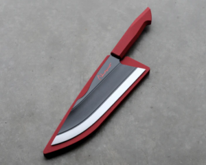 cuchillo de diseño rojo