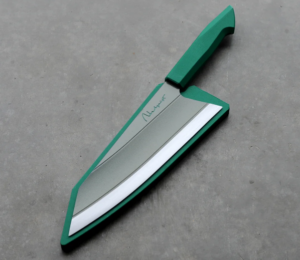 cuchillo de diseño verde oscuro